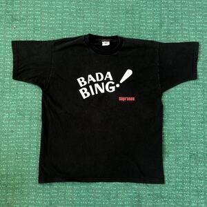 Vintage Y2K 90s BADA BING The Sopranos Official T Shirt XL